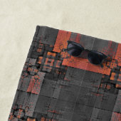 Orangefarbenes und graues Strandtuch (Beispiel)