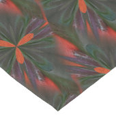 Orangefarbenes und grünes Abstraktes Muster Kurzer Tischläufer (Ecke)