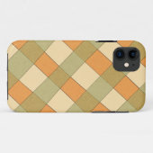 Orangefarbenes und grünes Gitter Case-Mate iPhone Hülle (Rückseite (Horizontal))