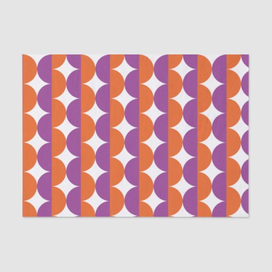 Orangefarbenes und Lila Mittelalter Moderne Marine Seidenpapier (Vorderseite)