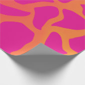 Orangefarbenes und rosa glänzendes Schleifpapier Geschenkpapier (Ecke)