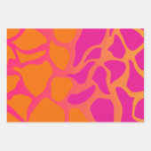 Orangefarbenes und rosa glänzendes Schleifpapier Geschenkpapier Set (Vorderseite 2)