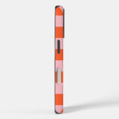Orangefarbenes und rosafarbenes Prüfmuster Case-Mate iPhone Hülle (Rückseite / Rechts)