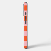 Orangefarbenes und rosafarbenes Prüfmuster Case-Mate iPhone Hülle (Rückseite / Links)