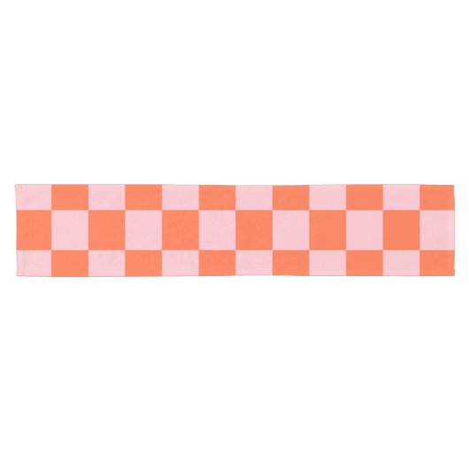 Orangefarbenes und rosafarbenes Prüfmuster Kurzer Tischläufer (Horizontal)
