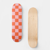 Orangefarbenes und rosafarbenes Prüfmuster Skateboard (Vorderseite)