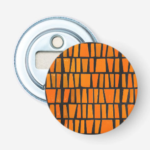 Orangefarbenes und schwarzes afrikanisches Stammes Flaschenöffner