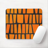 Orangefarbenes und schwarzes afrikanisches Stammes Mousepad (Mit Mouse)