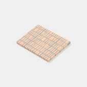 Orangefarbenes und schwarzes afrikanisches Stammes Post-it Klebezettel (angewinkelt)