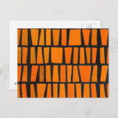 Orangefarbenes und schwarzes afrikanisches Stammes Postkarte (Vorne/Hinten)