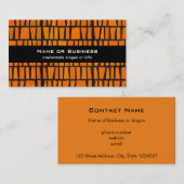 Orangefarbenes und schwarzes afrikanisches Stammes Visitenkarte (Vorne/Hinten)