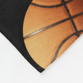 Orangefarbenes und schwarzes Basketballmuster, mit Fleecedecke (Ecke)