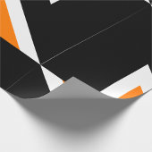 Orangefarbenes und schwarzes Buchstaben n Papier Geschenkpapier
