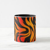 Orangefarbenes und schwarzes Design Tasse (Zentrum)