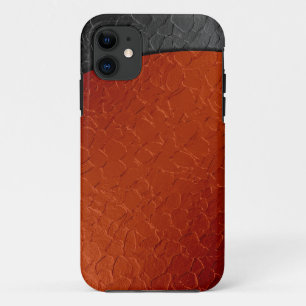 Orangefarbenes und schwarzes Edelstahlmetall 2 Case-Mate iPhone Hülle