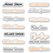 Orangefarbenes und schwarzes Halloween-Vinyl, maßg Aufkleber (Vorderseite)