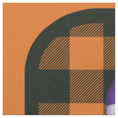 Orangefarbenes und schwarzes Niedliches Monsterkit Stoff (Nahaufnahme)