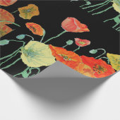 Orangefarbenes und schwarzes Papppapier Geschenkpapier (Ecke)