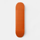 Orangefarbenes und schwarzes Skateboard (Vorderseite)