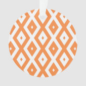 Orangefarbenes und weißes Diamantmuster Ornament (Vorderseite)