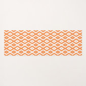Orangefarbenes und weißes Diamantmuster Yogamatte (Rückseite (Horizontal))