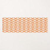 Orangefarbenes und weißes Diamantmuster Yogamatte (Vorderseite (Horizontal))