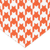 Orangefarbenes und weißes Hahnentrittmuster Karo Kurzer Tischläufer (Ecke)
