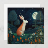 Orangefarbenes und weißes Kaninchen im Mondschein (Vorne/Hinten)