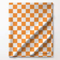 Orangefarbenes und weißes kariertes Muster