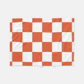 Orangefarbenes und weißes Karton-Muster Fleecedecke (Vorderseite (Horizontal))