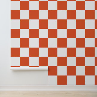 Orangefarbenes und weißes Karton-Muster Tapete