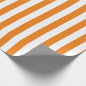 Orangefarbenes und weißes Muster Geschenkpapier (Ecke)