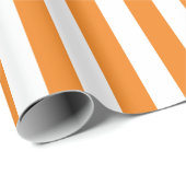 Orangefarbenes und weißes Muster Geschenkpapier (Rolleneckpunkt)
