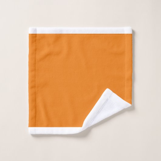 Orangefarbenes und weißes Set (Waschlappen)