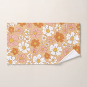 Orangefarbenes und weißes Set (Handtuch)