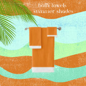 Orangefarbenes und weißes Set