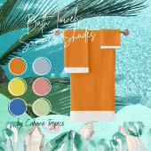 Orangefarbenes und weißes Set