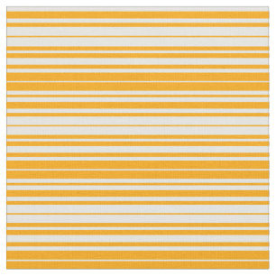 Orangefarbenes und weißes Streifen-/Linienmuster Stoff