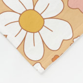 Orangefarbenes und weißes Vliesschwarz Fleecedecke (Ecke)