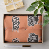 Orangefarbenes Vintages Halloween-Muster Seidenpapier (Geschenk)