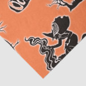 Orangefarbenes Vintages Halloween-Muster Seidenpapier (Detail)