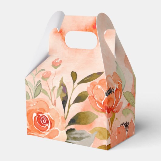 Orangefarbenes Wasser Geschenkschachtel (Rückseite)