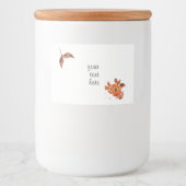 Orangefarbenes Wasser Lebensmitteletikett (Vorderseite)