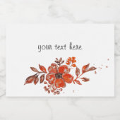 Orangefarbenes Wasser Lebensmitteletikett (Einzelnes Label)