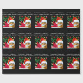 Orangefarbenes Weihnachtspapier in der Weihnachtsm Geschenkpapier (Flach)