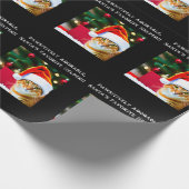 Orangefarbenes Weihnachtspapier in der Weihnachtsm Geschenkpapier (Ecke)