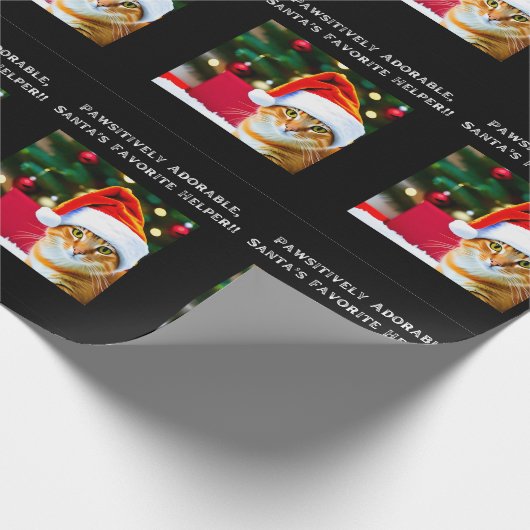 Orangefarbenes Weihnachtspapier in der Weihnachtsm Geschenkpapier (Ecke)