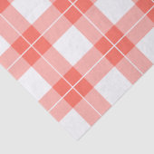 Orangefarbenes, weißes Kariertes Muster Seidenpapier (Detail)