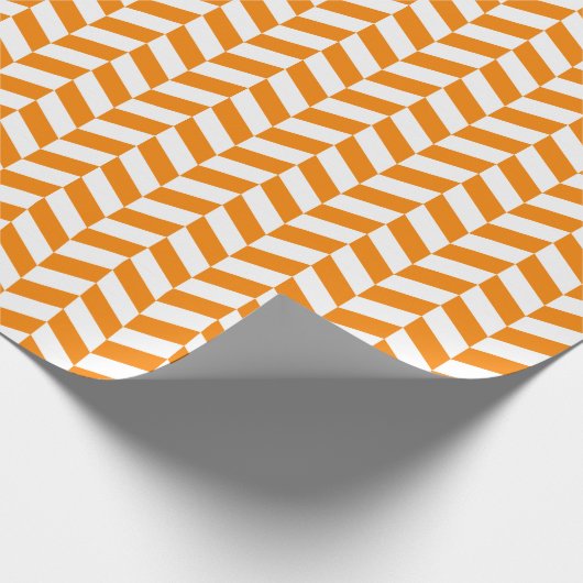 Orangefarbenes Weißes Karton Geschenkpapier (Ecke)