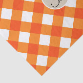 Orangefarbenes weißes Rustikales Fall Monogramm Seidenpapier (Ausschnitt)